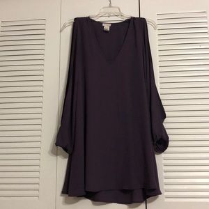 Rubber Ducky- Purple V neck dress - Size S